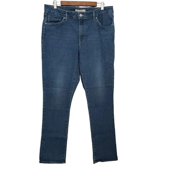 Levi's Denim - Levi's Classic Mid Rise Skinny Jeans Size 18M W34 L30 Blue Ankle Stretch
